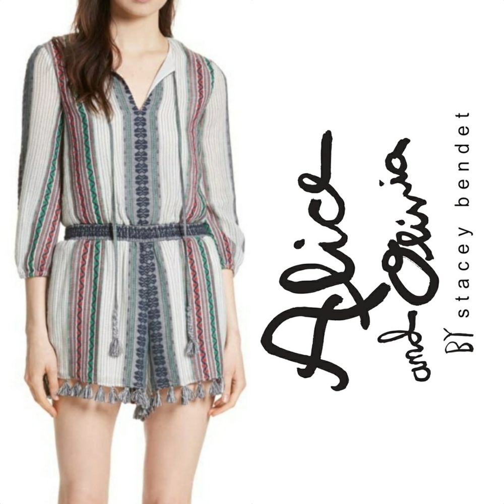 NEW Alice + Olivia Nance Tassel Dress